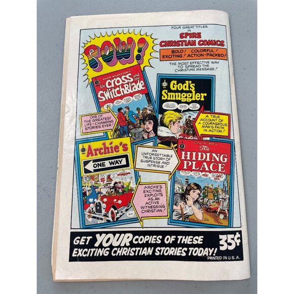 Spire Christian Comics Archies One Way 1973 Red Car Cover Vintage Bagged Boarded - Picture 8 of 8